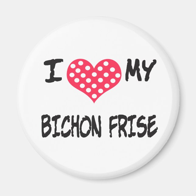 ÍMAN EU AMO MEU BICHON FRISE (Frente)