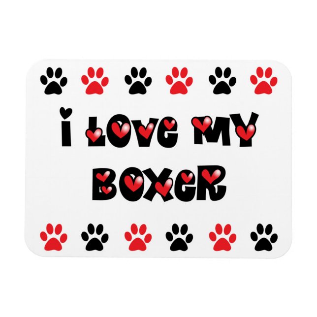 Íman Eu Amo Meu Boxer (Horizontal)