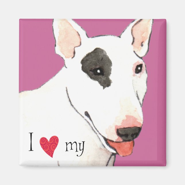 Íman Eu amo meu Bull Terrier (Frente)