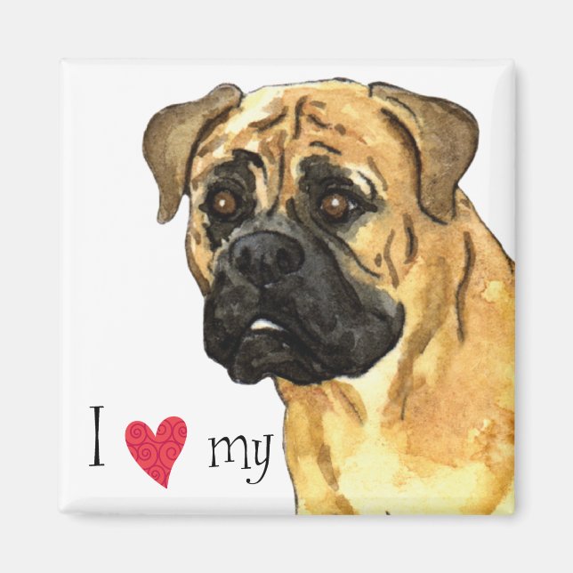 Íman Eu amo meu Bullmastiff (Frente)