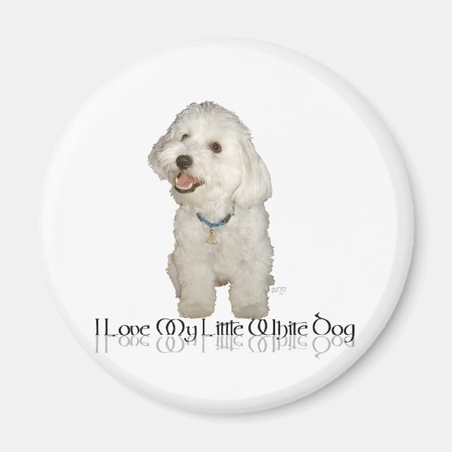 Íman Eu Amo Meu Cachorrinho Branco - Havanese (Frente)