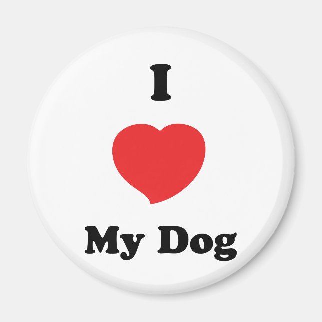 Íman Eu amo meu cachorro (Frente)