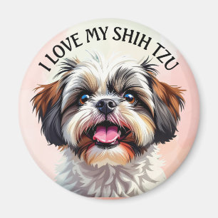 Íman Eu Amo Meu Cachorro De Cachorro Shu Tzu