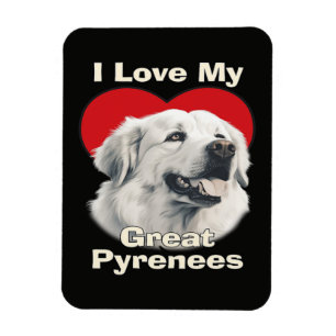 Íman Eu amo meu cachorro Great Pyrenees