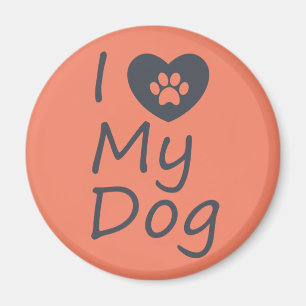 Íman Eu Amo Meu Cachorro  Pão