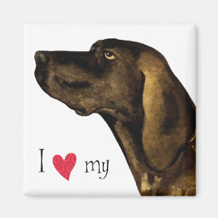Íman Eu amo meu cão de caça