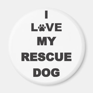 Íman Eu amo meu cão do salvamento