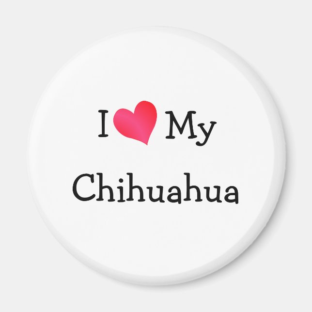 Íman Eu Amo Meu Chihuahua (Frente)