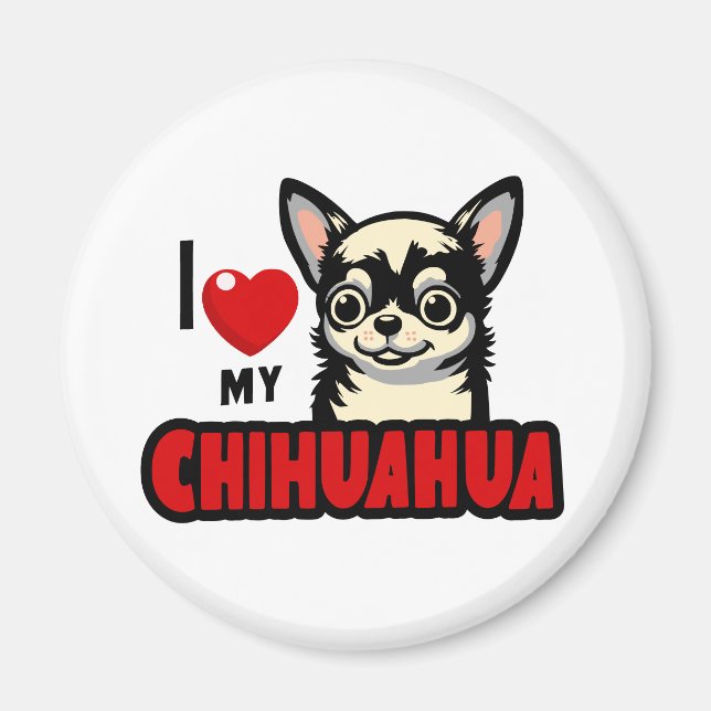Íman Eu Amo Meu Chihuahua (Frente)