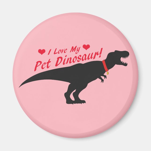 Íman Eu Amo Meu Dinossauro De Pet (Frente)
