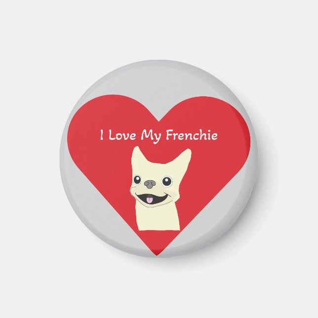 Íman Eu amo meu Frenchie, Lavender (Frente)