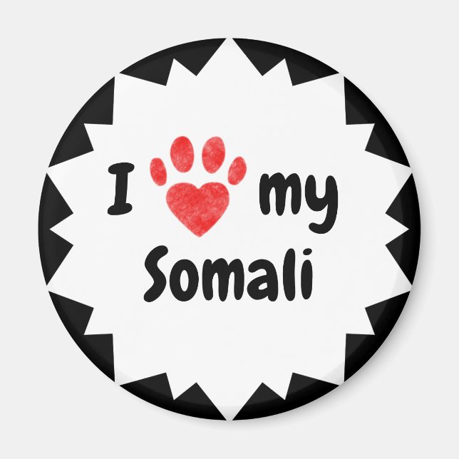 Íman Eu Amo Meu Gato Somali (Frente)