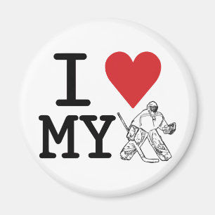 Íman Eu amo meu Goalie do hóquei