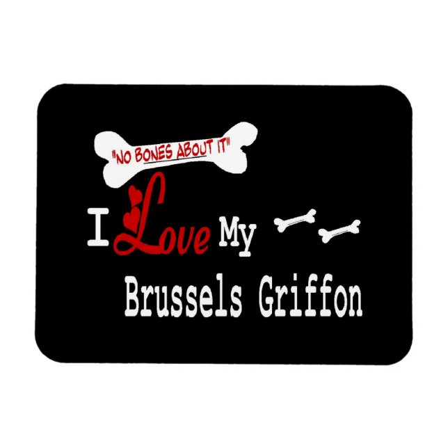 Íman Eu Amo Meu Griffon Bruxelas (Horizontal)