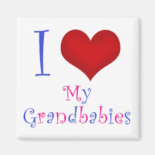 Íman Eu amo meu ímã de Grandbabies