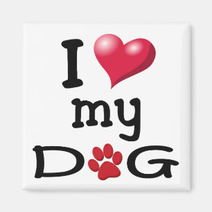Íman Eu amo meu ímã do cão