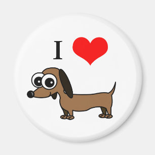Íman Eu amo meu ímã do Dachshund