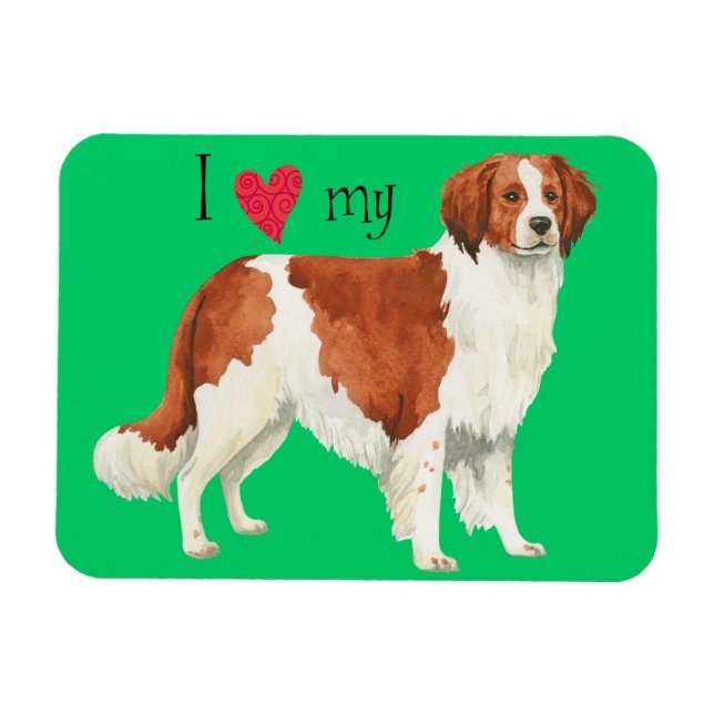 Íman Eu amo meu Kooikerhondje (Horizontal)