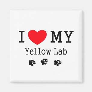 Íman Eu amo meu laboratório amarelo