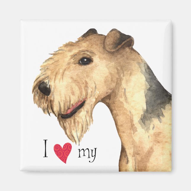 Íman Eu amo meu Lakeland Terrier (Frente)