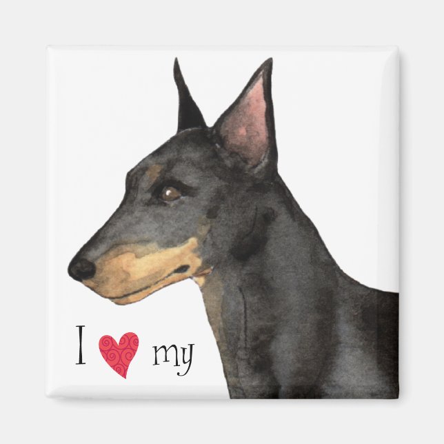 Íman Eu amo meu Manchester Terrier (Frente)