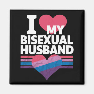 Íman Eu Amo Meu Marido Bissexual Orgulho Bi Bandeira Bi