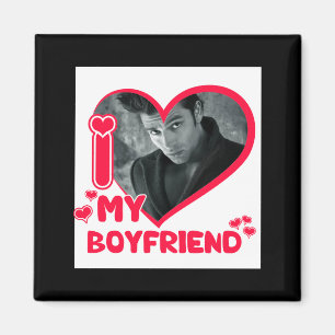 Íman Eu Amo Meu Namorado Foto Personalizada Coração Amo