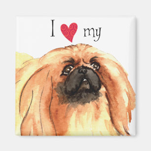 Íman Eu amo meu Pekingese