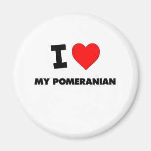Íman Eu amo meu Pomeranian