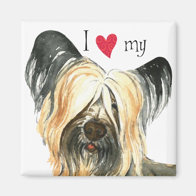 Íman Eu amo meu Skye Terrier (Frente)