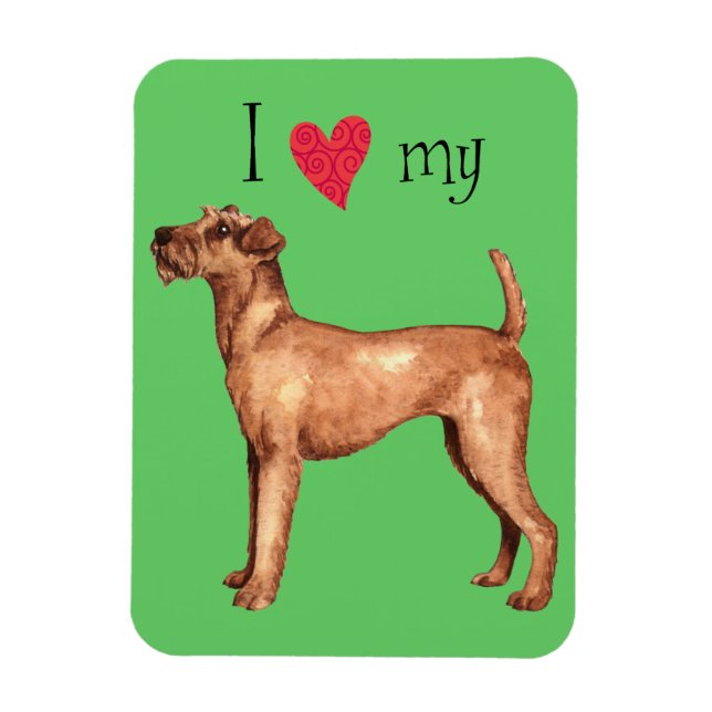Íman Eu amo meu Terrier irlandês (Vertical)
