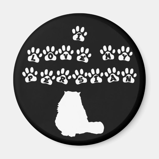 Íman Eu Amo Meu Texto Persa — Branco (Frente)