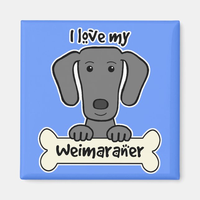 Íman Eu Amo Meu Weimaraner (Frente)