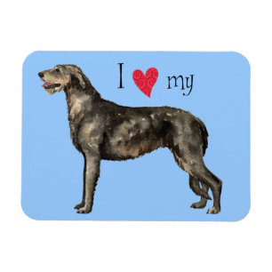 Íman Eu amo meu Wolfhound irlandês