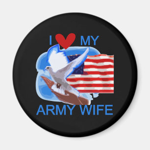 Íman Eu amo meus Camisetas e presentes da esposa do exé