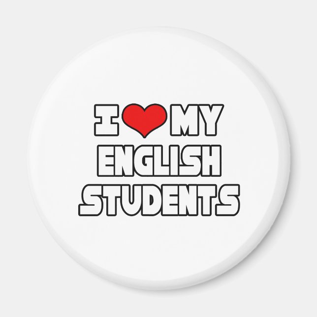Íman Eu Amo Meus Estudantes De Inglês (Frente)