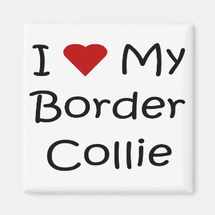 Íman Eu amo meus presentes do amante do cão de border