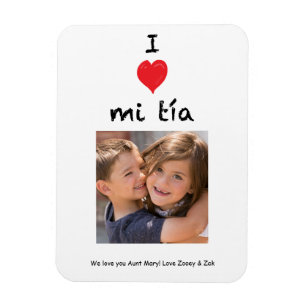 Íman Eu Amo Mi Tia Fotografia Magnet Keepsasaame