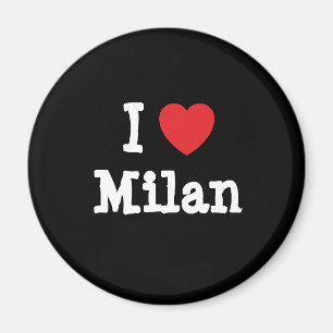 Íman Eu amo Milão coração personalizado personalizad