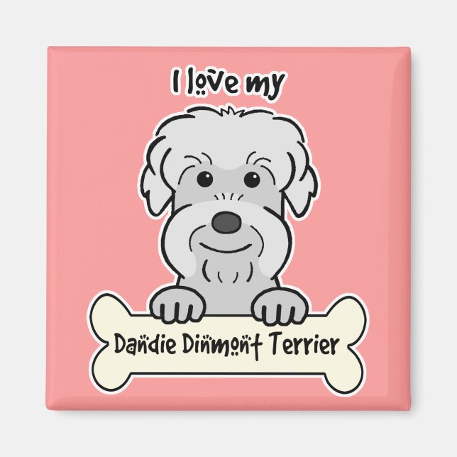 Íman Eu Amo Minha Dandie Dinmont Terrier (Frente)