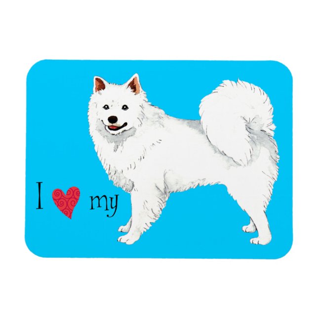 Íman Eu amo minha Eskie (Horizontal)