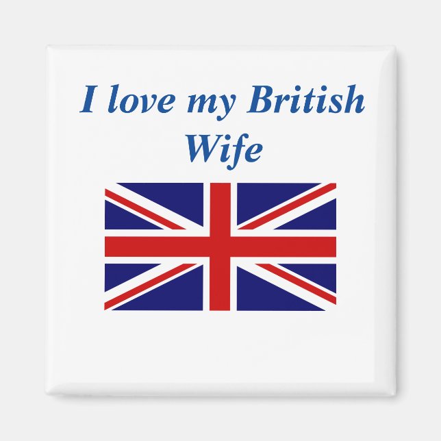 Íman Eu amo minha esposa britânica (Frente)