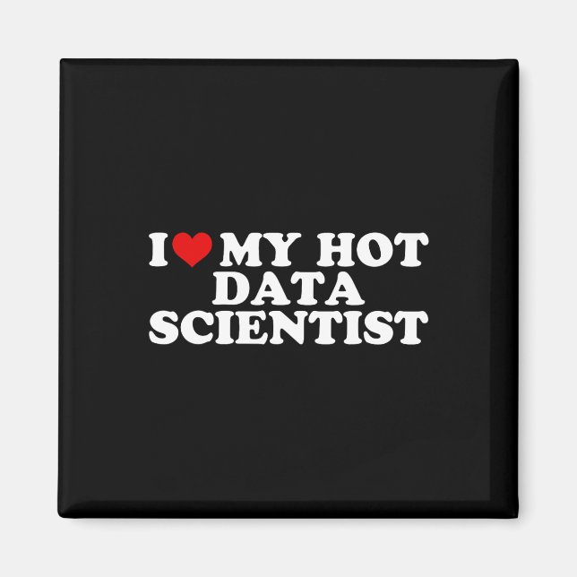 Íman Eu Amo Minha Matriz De Casal De Cientista De Dados (Frente)