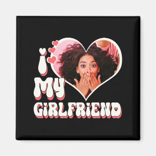 Íman Eu Amo Minha Namorada Camiseta Preta Personalizada