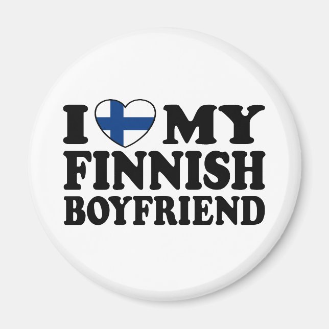 Íman Eu Amo Minha Namorado finlandesa (Frente)