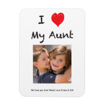 Eu Amo Minha Tia Fotografia Magnet Keepsasaket
