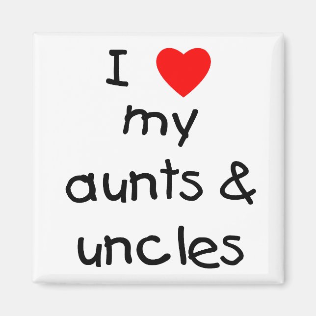 Íman Eu Amo Minhas Tias E Tios (Frente)