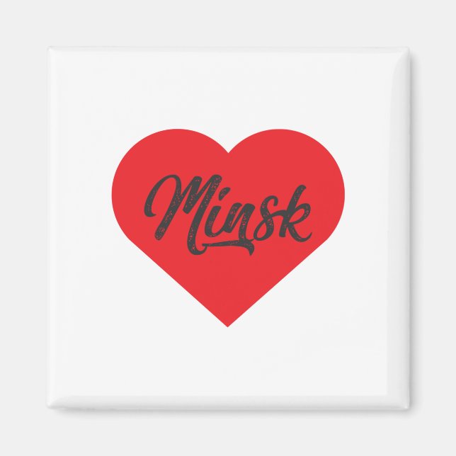 Íman Eu Amo Minsk - Bielorrússia (Frente)