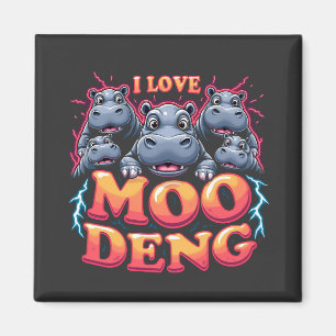 Íman Eu Amo Moo Deng Baby Hippo Amantes