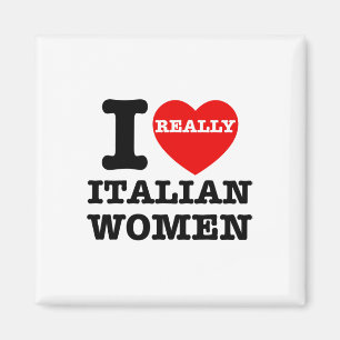 Íman Eu Amo Mulheres Italianas Coração Vermelho Diverti